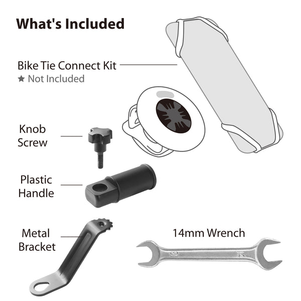 Motorcycle Phone Holder with Bike Tie Connect Kit