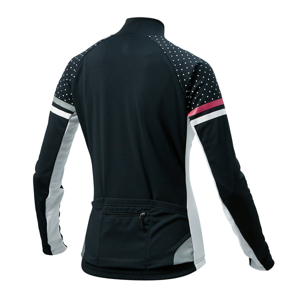 Women's Jersey - Full Sleeve Black Pin Dot