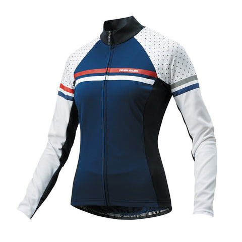 Women's Jersey - Full Sleeve Navy Pin Dot