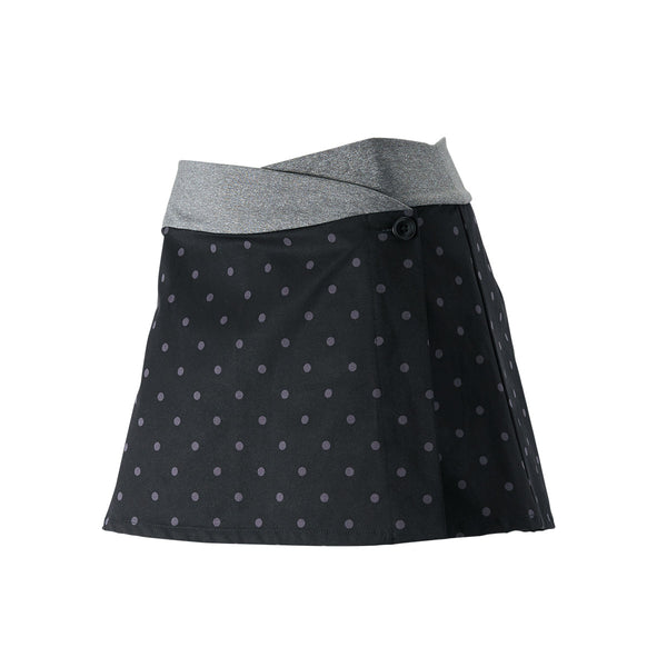 Women's Skirt - V-front Wraparound Pin Dot